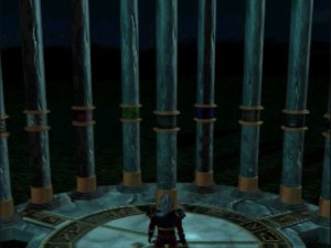 The nine pillars, from left to right: mind, dimension, conflct, nature, balance, energy, time, states and death.
