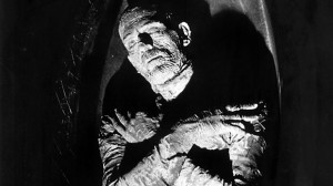 Get a good look because the iconic Mummy in a sarcophagus only really happens at the beginning of the film.  