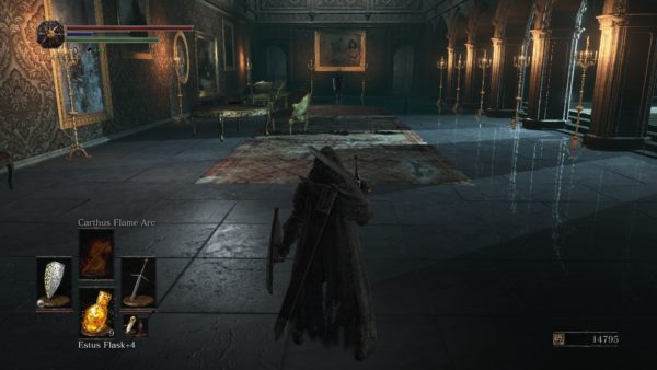 While I appreciate the aesthetic of two lone knights duelling in a long marble room, experience tells me i'm already fucked. 