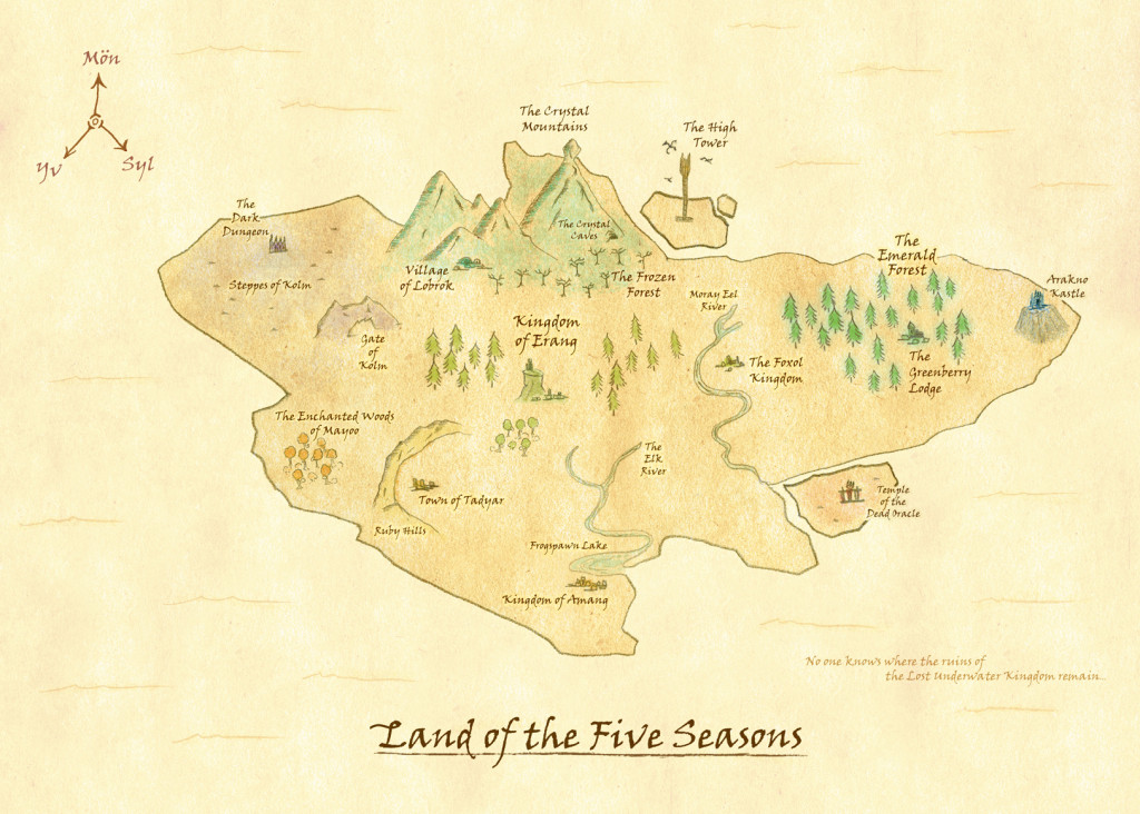 Erang - Tome X - Map of the Land of the Five Seasons